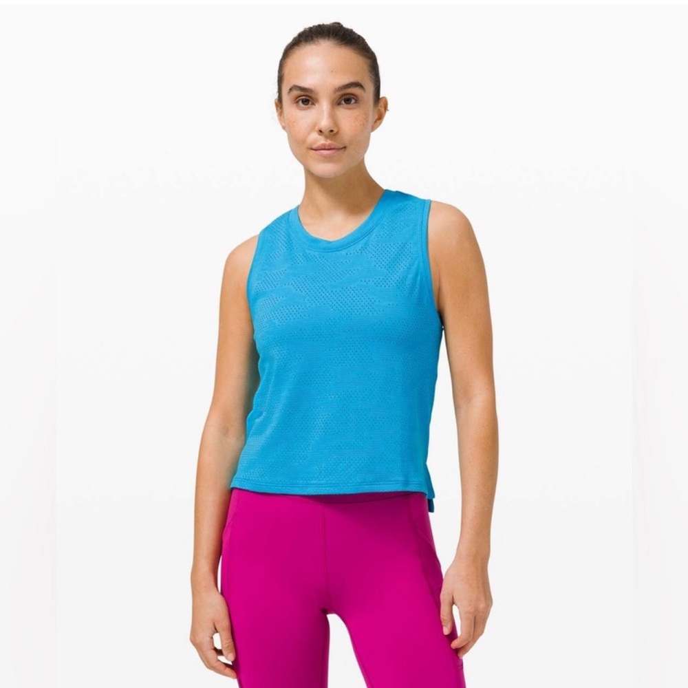 Lululemon Train to Be Tank dot camo turquoise Size 4